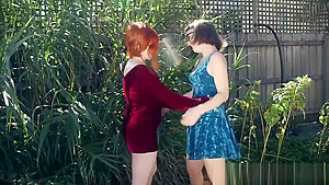 Pissing australian lesbo