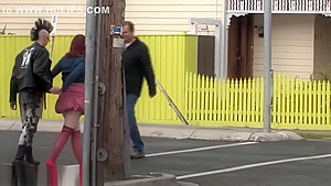 Plump aussie sucks cock