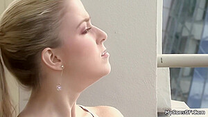 Ponytailed Blondie Sucks And Rides Older Step dads Cock