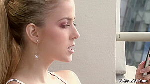 Ponytailed Blondie Sucks And Rides Older Step dads Cock