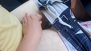 Public Car Handjob From Young Emma While We Drive In Forest Road