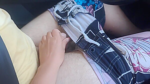 Public Car Handjob From Young Emma While We Drive In Forest Road