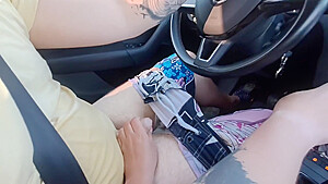 Public Car Handjob From Young Emma While We Drive In Forest Road