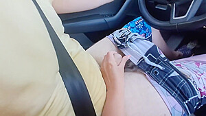 Public Car Handjob From Young Emma While We Drive In Forest Road
