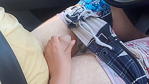 Public Car Handjob From Young Emma While We Drive In Forest Road