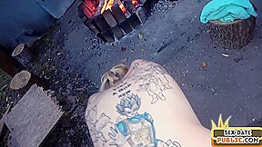 Public Euro amateur tattooed babe fucked outdoor by sex date