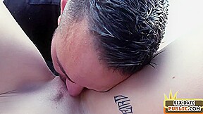 Public tattooed amateur fucked outdoor in car by sex date