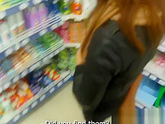 Pulled teen 18+ banged from behind in public POV