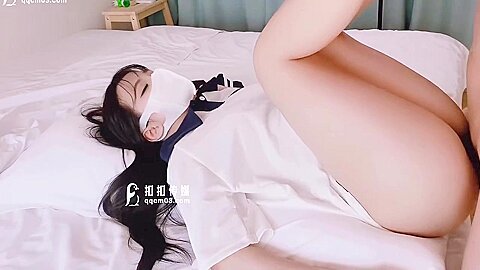 Qqog042 - Asian Was Caught Masturbating And Creampie And Hard Fucked