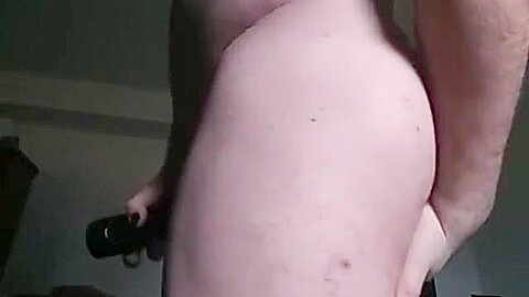 Quick jerk with new fleshlight go and prostate massager