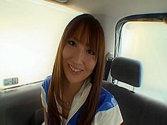 Racing Queen Miyu Nakai Teases Her Driver on the way to a Shoot