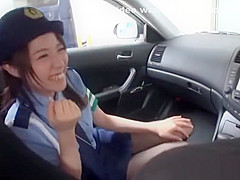 Ran Usagi naughty Asian teen 18+ plays a traffic cop in cosplay sex
