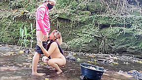 Random Stranger Fucks My Pussy On Public River
