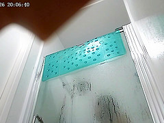Real amateur Japanese wife in shower