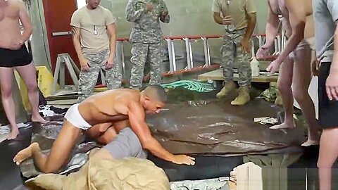 Real army jocks fucking after wrestling