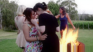 Real busty aussie kissing