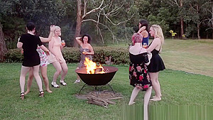 Real busty aussie kissing