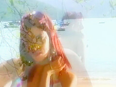 Redhead Models A Swimsuit Before Going To A Party And Getting A Large Cum Facial