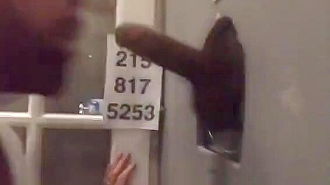Rock Hard Black Dick Busts at Philadelphia Glory Hole