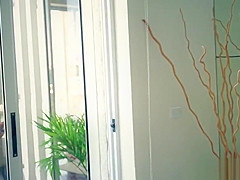 Roughly fucked teenie rides intruders cock