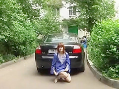 Russian Elena public masturbation