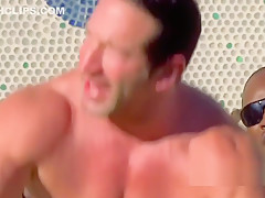 SWINGER couples having BISEXUAL fun in the SWIMMING POOL
