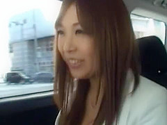 Sae Aihara Sucks Cock And Masturbates In A Moving Car