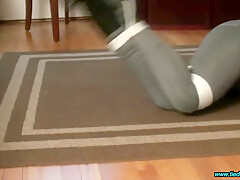 Sahrye Hogtied In Boots - Bondage Porn