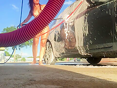 Sassy_12 Alesha topless car wash