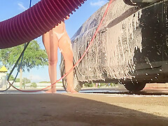 Sassy_12 Alesha topless car wash
