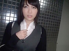 Satomi Nomiya lovely Asian teen 18+ drilled in the car