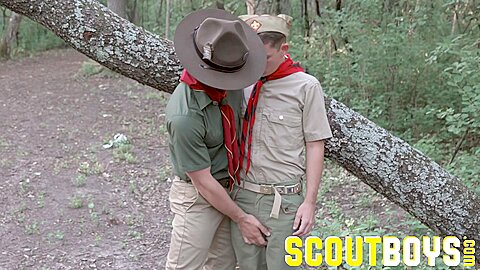 ScoutBoys Muscular scoutmaster barebacks obedient twink