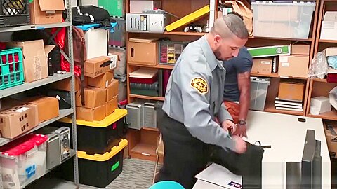 Security officer destroys a young ebony shoplifters ass