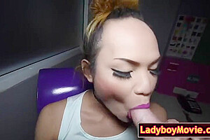 Serious Face Ladyboy Got Barely Ass Fucked