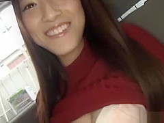 Sexy Asian model gets pounded hard outdoor