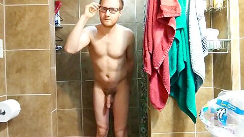 Sexy Hairy Man Shower Show