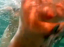 Sexy young teens 18+ swirl in the water