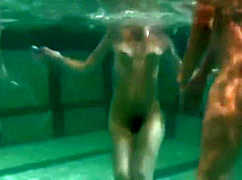 Sexy young teens 18+ swirl in the water