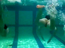 Sexy young teens 18+ swirl in the water