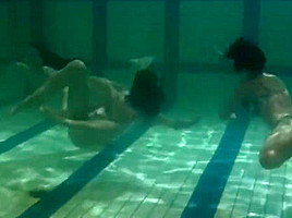 Sexy young teens 18+ swirl in the water
