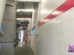 She Actually Walks Naked Through A Car Wash