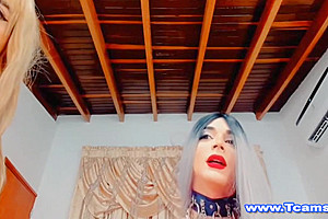 Shemale Sucks And Rides Her Friends Cock