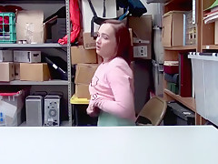 Shoplifter April Reid quite having fun fucking LPs cock
