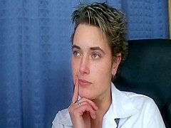 Short Haired German Slut Loves Sucking And Riding An Old Pecker In The Office