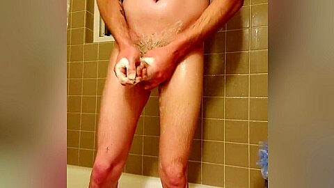 Shower time  Washing my dick for my gf 3