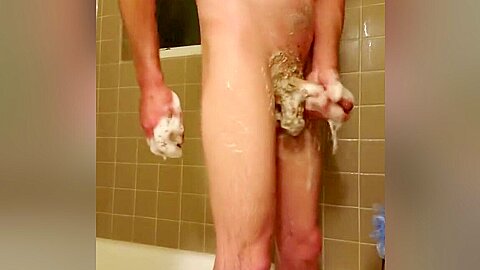 Shower time  Washing my dick for my gf 3