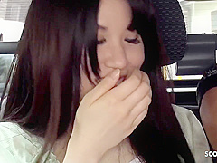 Shy Japanese teen 18+ Seduce To Suck Stranger Cock In Car - Madoka Araki