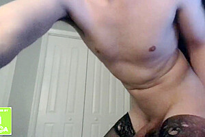 Sissy Gapes And Fucks Asshole With Dildo