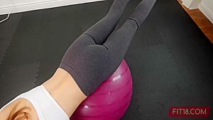 Skinny American student 18+ Fucks Personal Trainer At The Gym - 60fps Pov - Stella Sedona