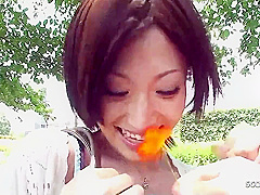Skinny Japanese teen 18+ Tricked To Suck Strangers Dick In Car